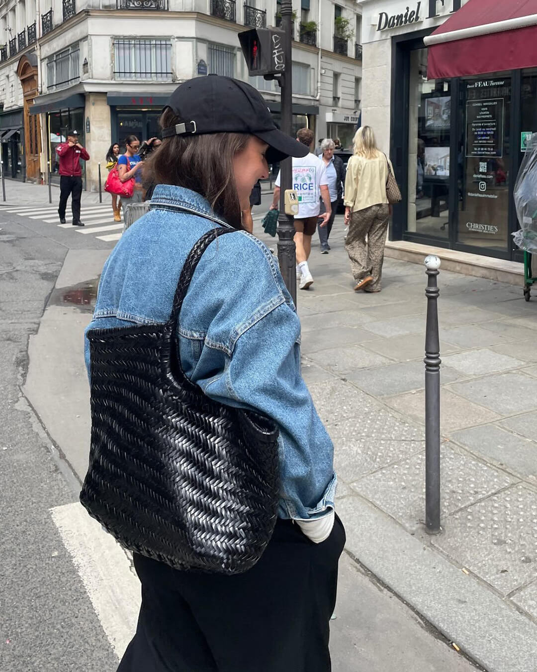 Sac en similicuir tissé Rica
