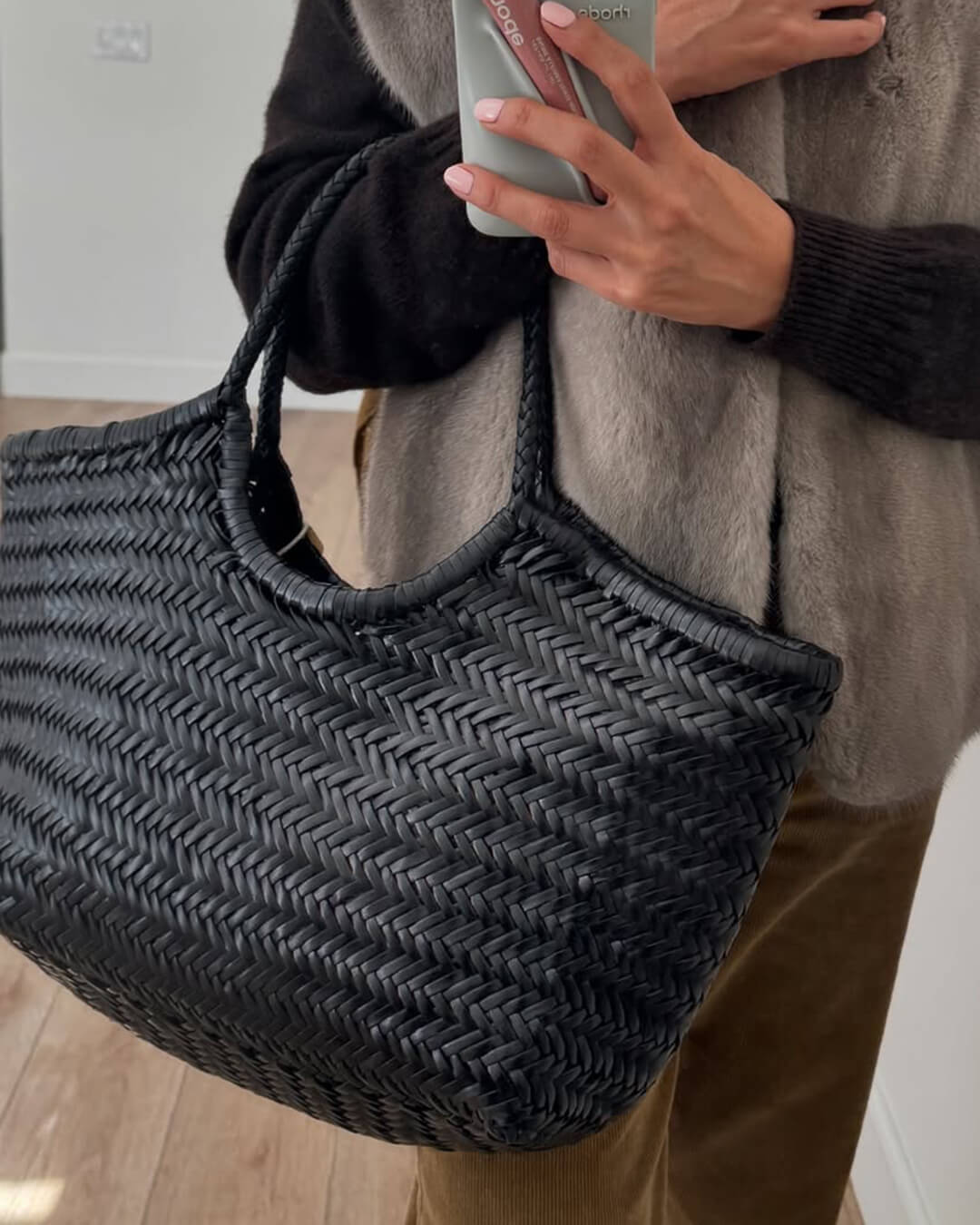 Sac en similicuir tissé Rica