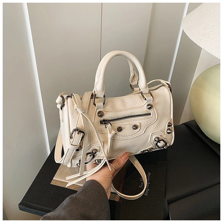 SEAME - Dahlia - Women's Tote Bag with Adjustable Shoulder Strap & Spacious Interior White