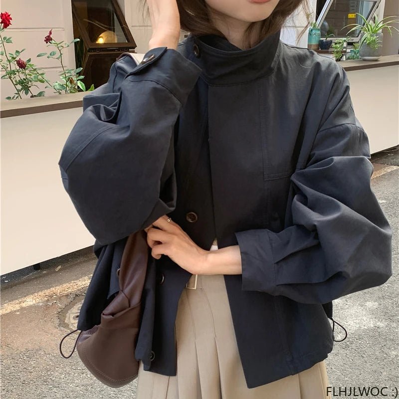 SEAME - Harper Windbreaker Jacket Navy blue One Size