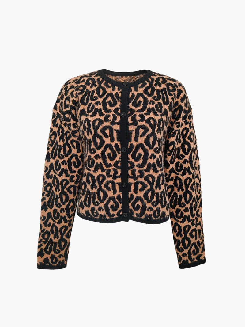 Seame - Marlowe Knitted Cardigan Leoprint S
