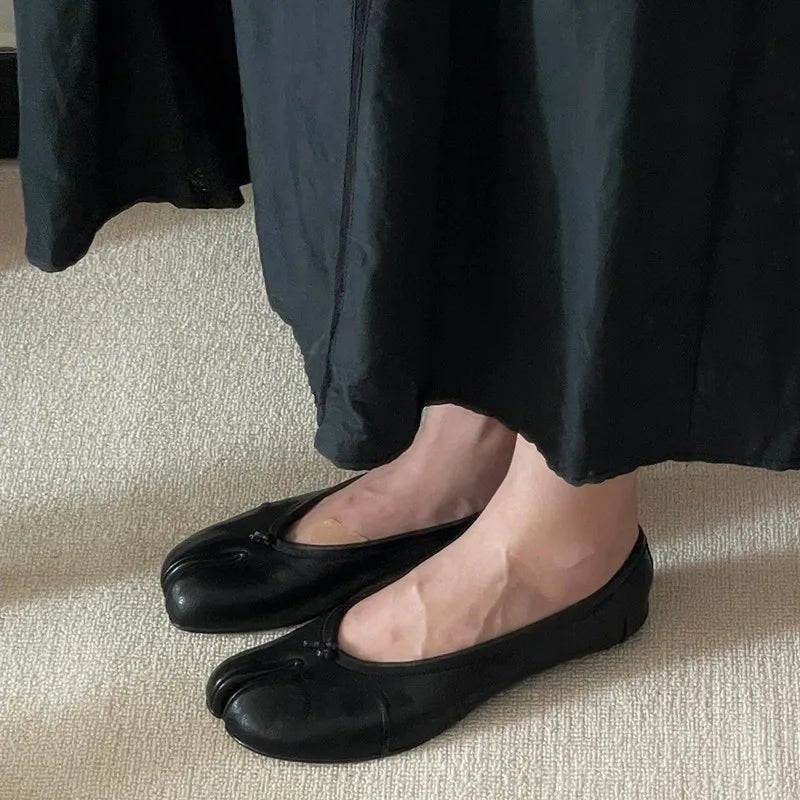 SEAME - Abigail Vegan Leather Flats Black 36