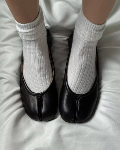 SEAME - Abigail Vegan Leather Flats Black 38