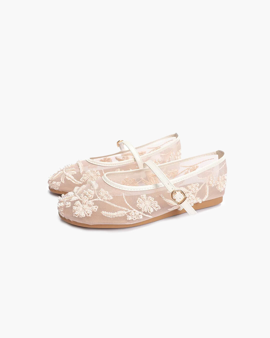 SEAME - Juliana Mesh Flat Shoes White 37