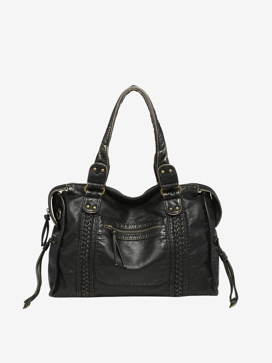SEAME - SEAME - Black Shoulder Bag for Women in High - Quality Vegan Leather, Stylish & Versatile Default